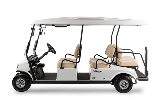 Villager 6 passenger golf cart shuttle for resort guests