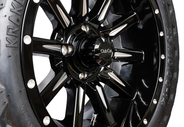 Zeus 14 inch wheels gloss black close up