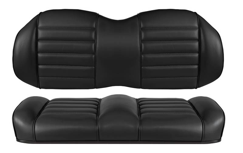 Black premium comfort seats for fleet golf carts