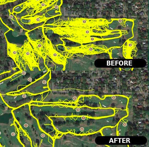 golf cart control map before and after