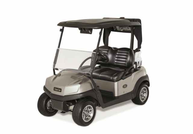 Tempo 2 passenger golf cart in Platinum