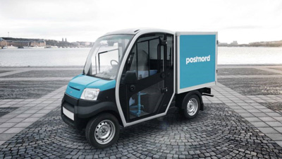 PostNord delivery vehicle - Club Car Urban Electric Truck