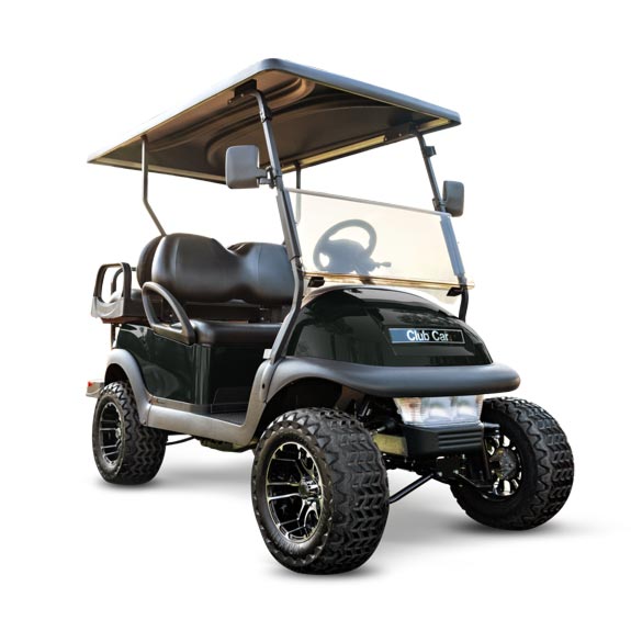 V4L lifted 4 passenger golf cart with black paint