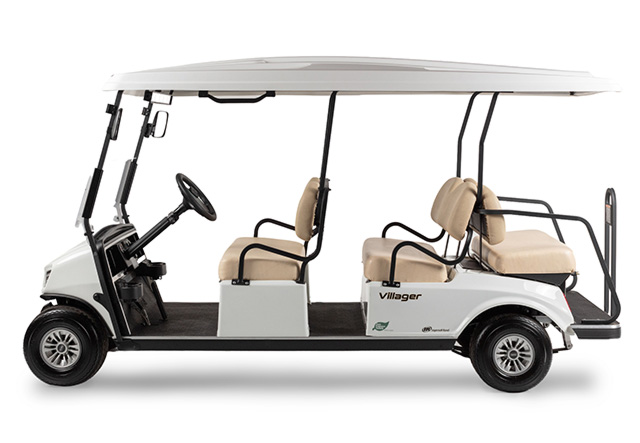 Golf cart Villager 6 shuttle profile view