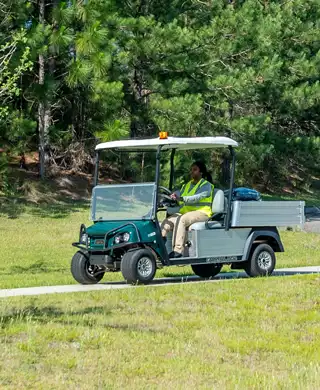 Carryall 502 utility vehicle on driving path