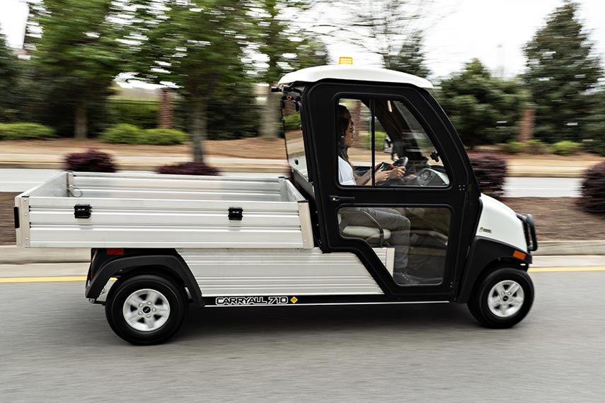 Carryall 710 LSV street legal work utility vehicle in motion