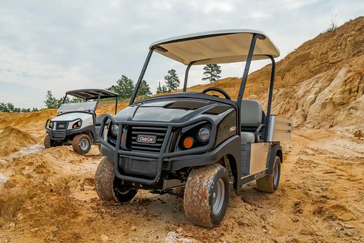 Carryall rugged utility vehicles at worksite