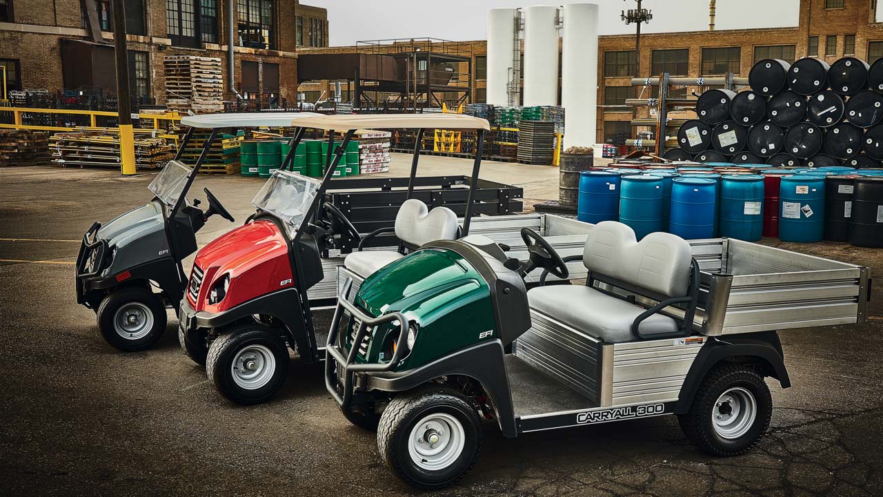utility vehicles at industrial site