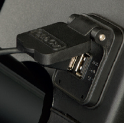 usb charging port in utility vehicle dash