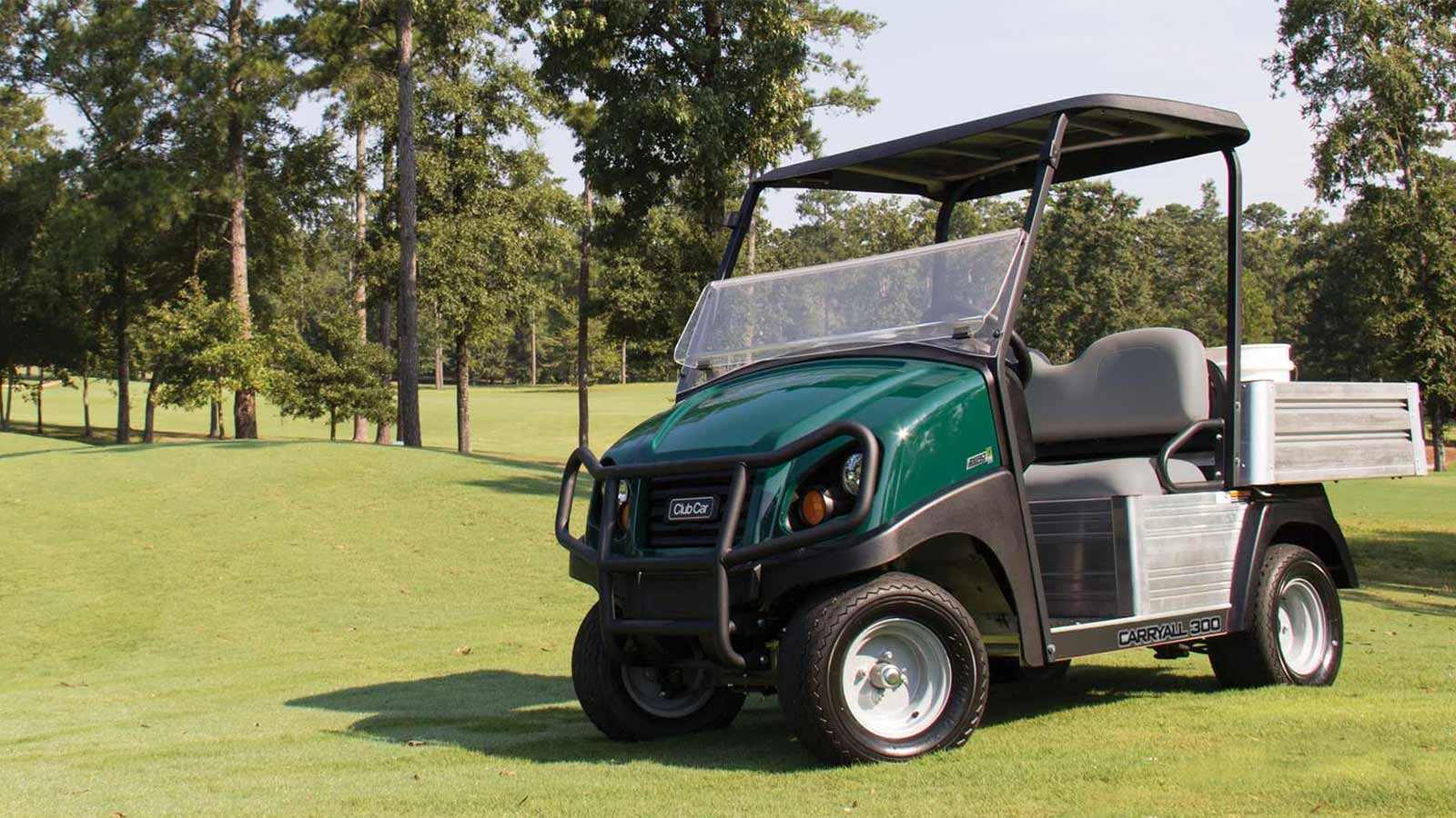 Golf course utility vehicle Carryall 300 turf utility vehicle on golf course