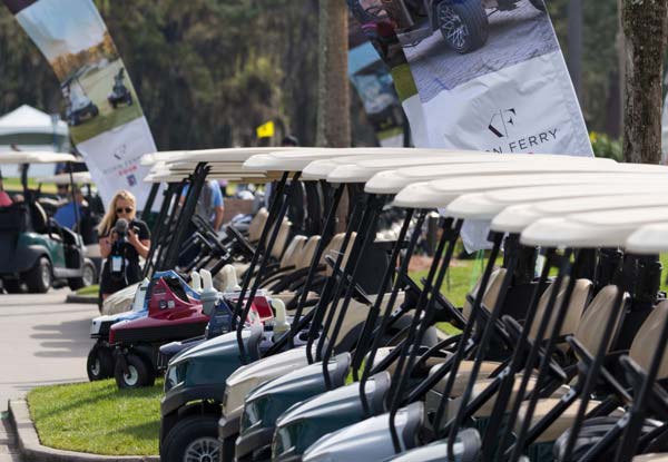 Golf cart parking at Club Car Championship
