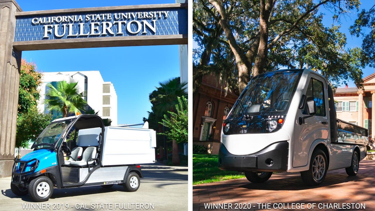 club car electric utility vehicles for college campuses