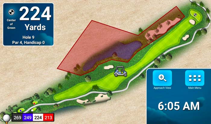 Club Car Connect Course Map with Action Zone