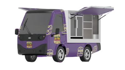 Club Car 411 Gallery Cart Food Truck Bun on the Run