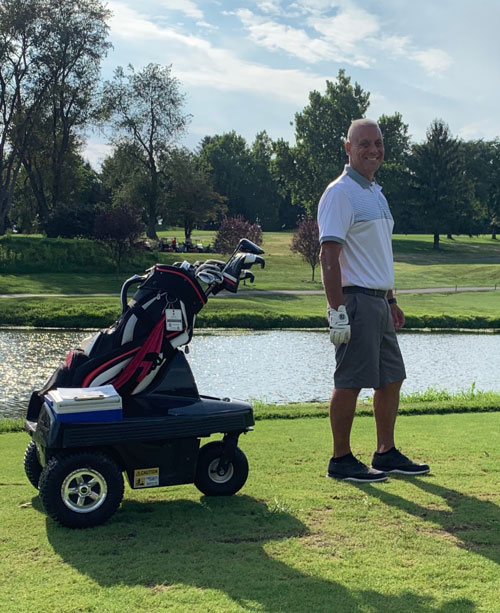 hands-free caddie for golfers who walk the course