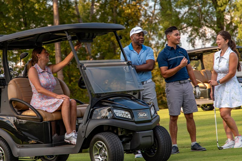 Tempo golf cart with Club Car Connect technology
