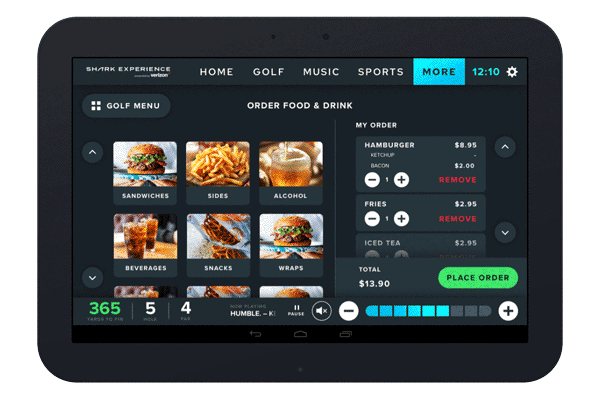 Shark Experience Touch Display for In-Car Entertainment