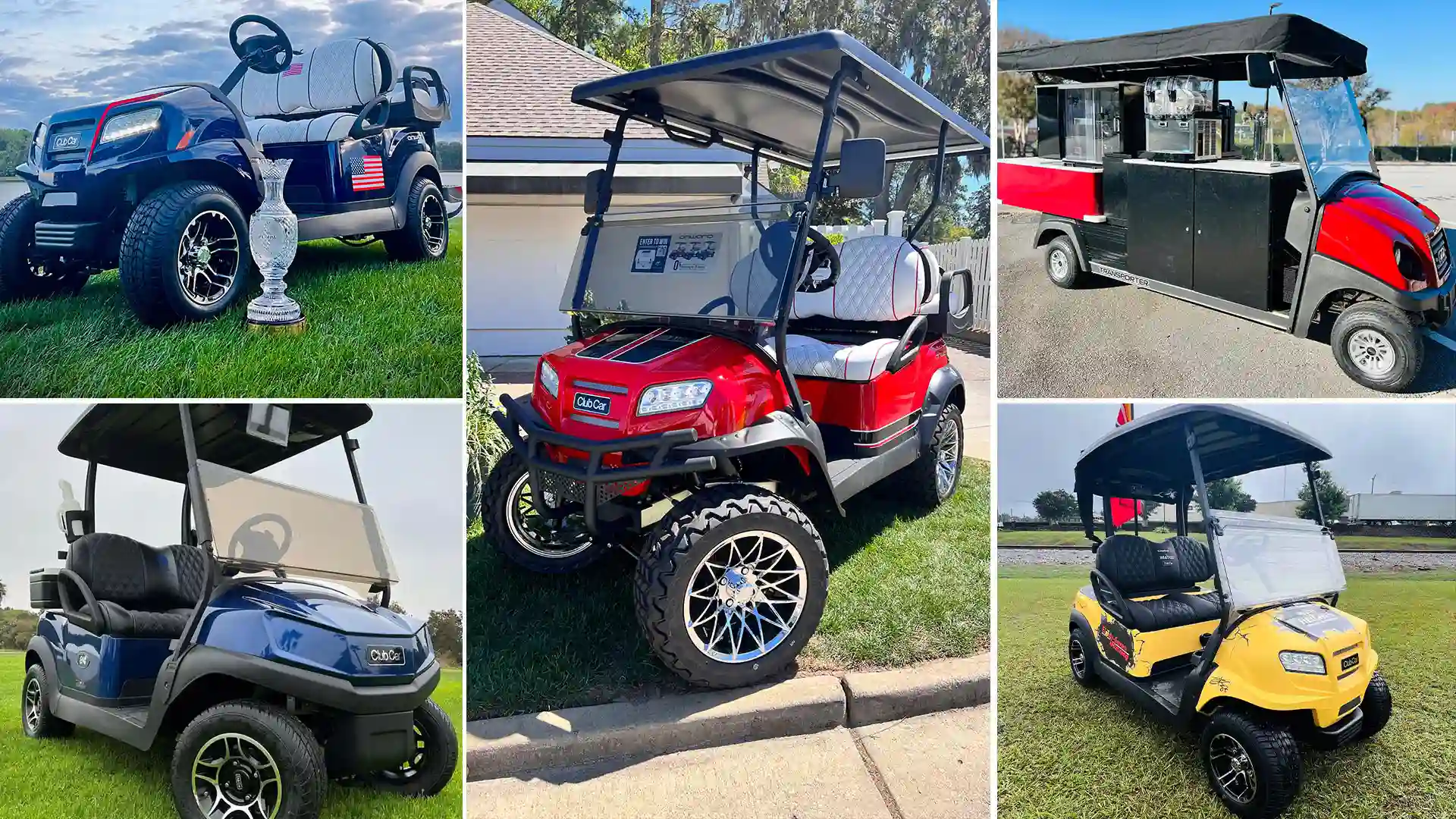 Custom painted golf carts