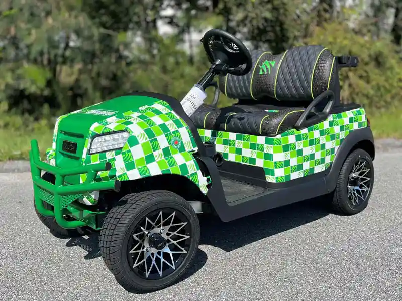 custom wrapped golf cart