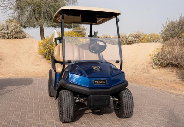 Blue Tempo Golf Cart at Els Club, Dubai
