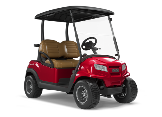 Red Onward 2 passenger golf cart
