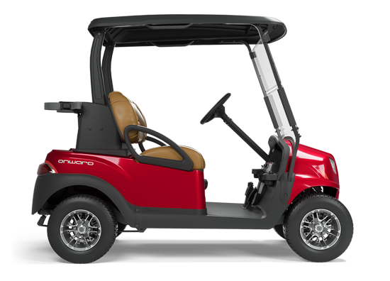 Red Onward 2 passenger golf cart