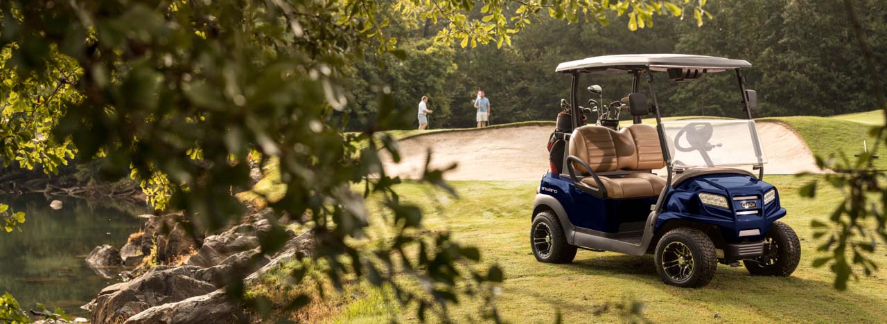 Onward 2 passenger golf cart on golf course