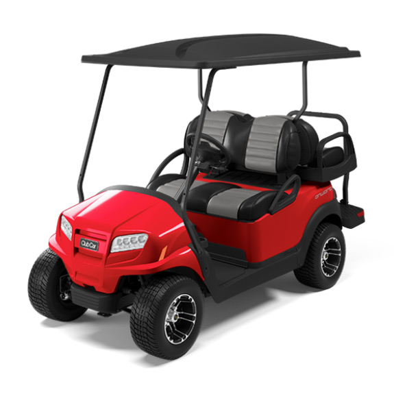 4 passenger golf cart Onward rally red