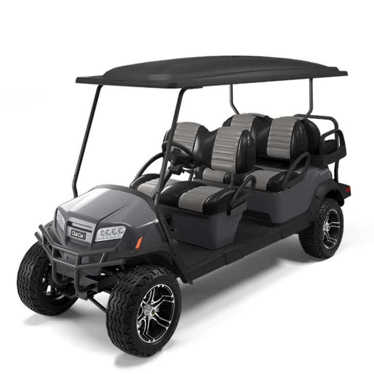 Carrinho de golfe Onward elevado para 6 passageiros Metallic Midnight Silver