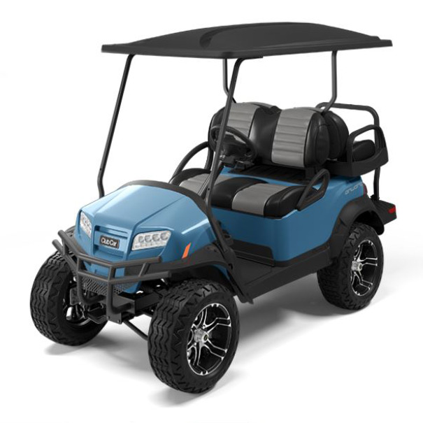 Carrinho de golfe Onward elevado para 4 passageiros Metallic Ice Blue