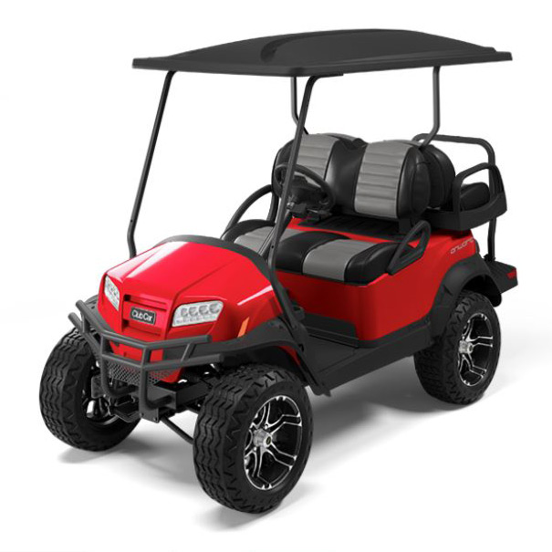 Carrinho de golfe Onward elevado para 4 passageiros Rally Red