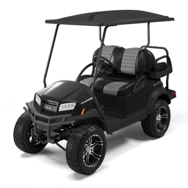 Carrinho de golfe Onward elevado para 4 passageiros Metallic Tuxedo Black