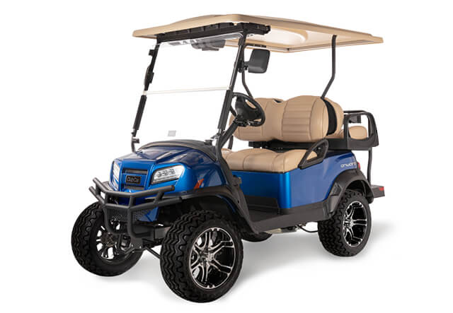 Golf car Onward personalizzata PTV Club Car per 4 passeggeri