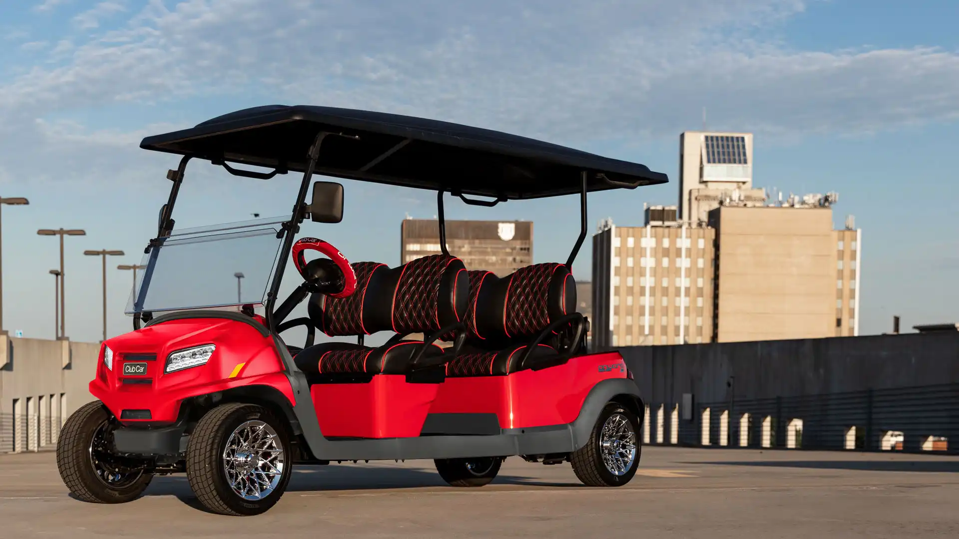 Onward Limited Edition Blazing Comeback red lifted golf carts