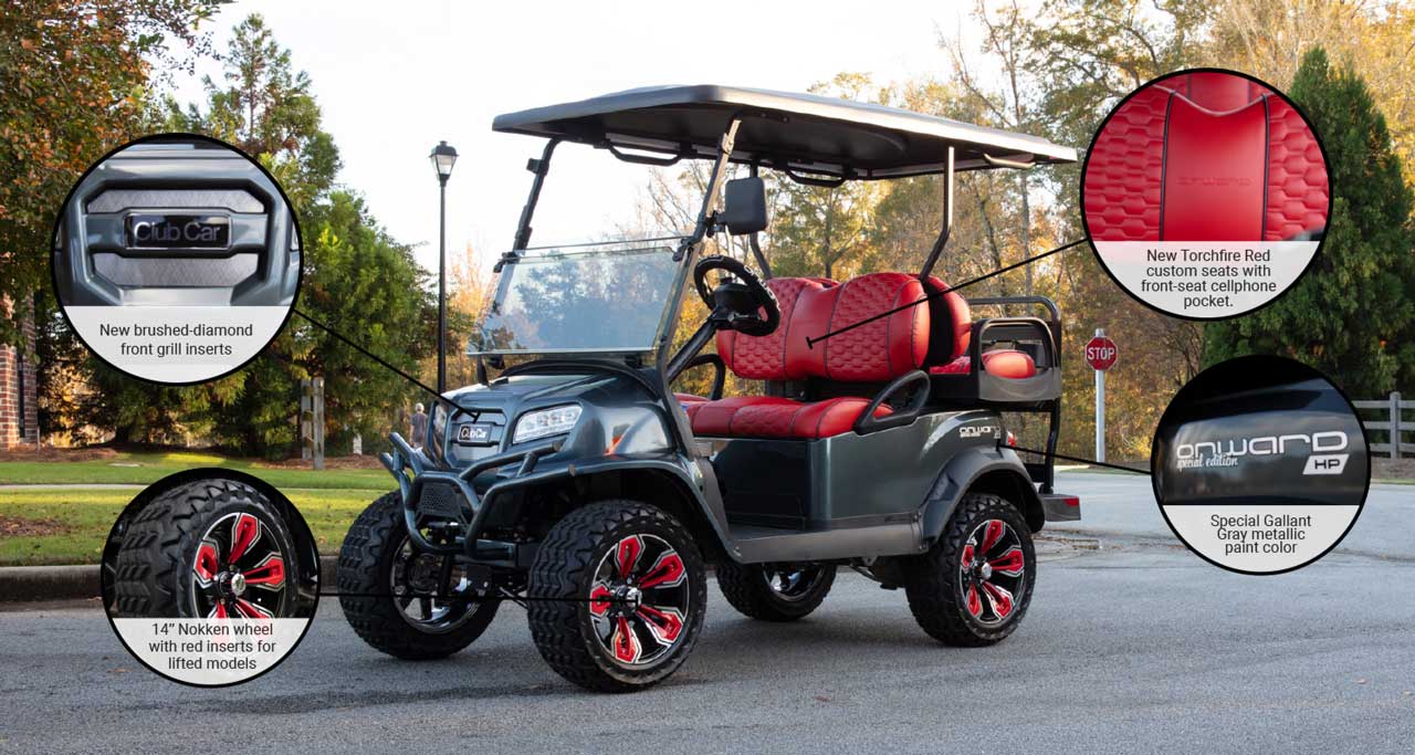 Onward special edition golf cart features