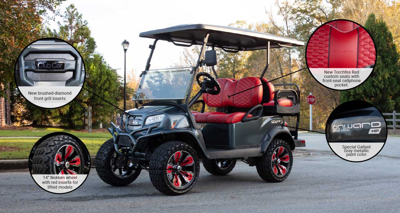 Onward special edition golf cart features