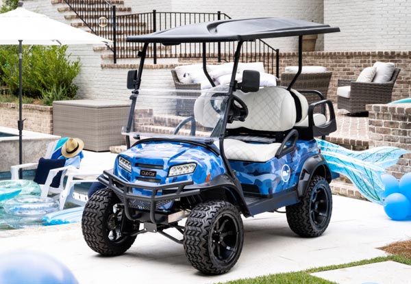 vineyard vines blue camo Onward lifted 4 passenger golf cart