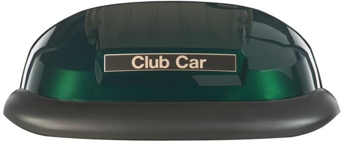 color verde metálico del carro de golf