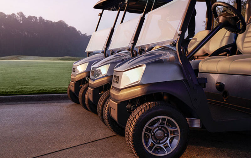 Tempo golf cart fleet with lithium ion battery power