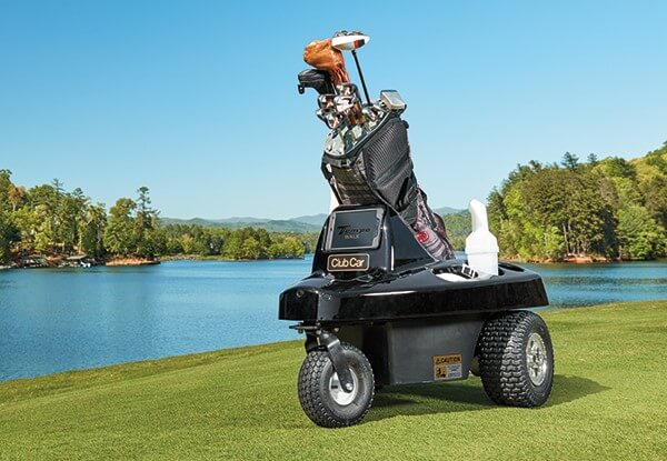 Tempo Walk autonomous golf caddie on a fairway