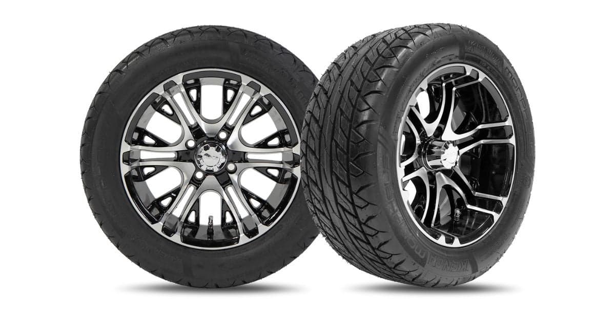 A set of wheels and tires